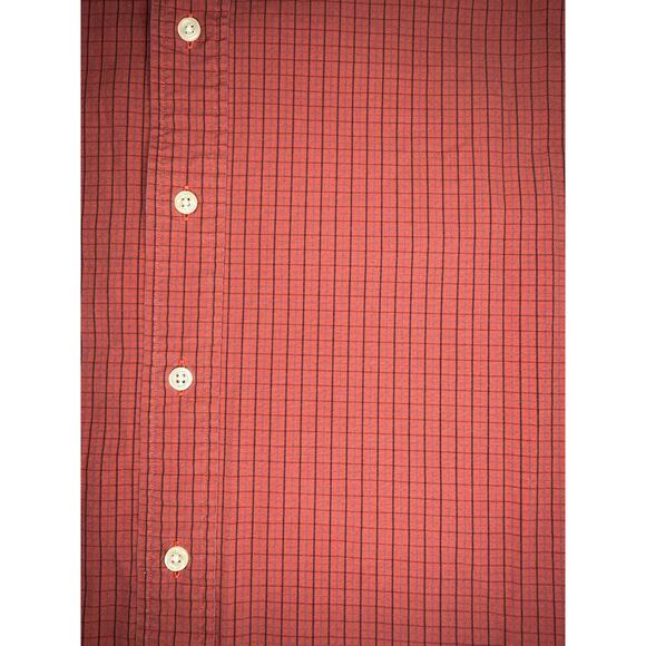 Ralph Lauren Men's Button Up Shirt, Blake Medium Red/Blue Check Navy Pony Preppy - Picture 5 of 10